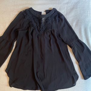 Express Flare Sleeve Lace Blouse